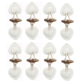 8 Sets PU Leather Resin Horn Toggle Closure Buttons Sew-On for Jacket Trench Coat Wool Outerwear Sewing DIY Accessories Toggle Buttons for Jackets Coat Brown & White