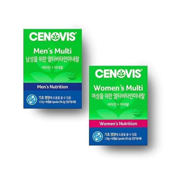 Cenovis Multivitamin Mineral Set (60-day supply for men, 60-day supply for women), single option / 세노비스  멀티비타민미네랄 세트 (남성용 60일분, 여성용 60일분), 단일옵션