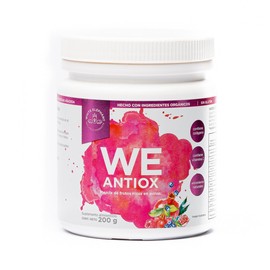 WEantiox, Concentrado de Antioxidantes Adicionado con Colágeno Hidrolizado, Hecho con Ingredientes Orgánicos, con Alto Contenido de Vitamina C, Colágeno, Resveratrol, Caritenoides Flavonoides, 200 grs