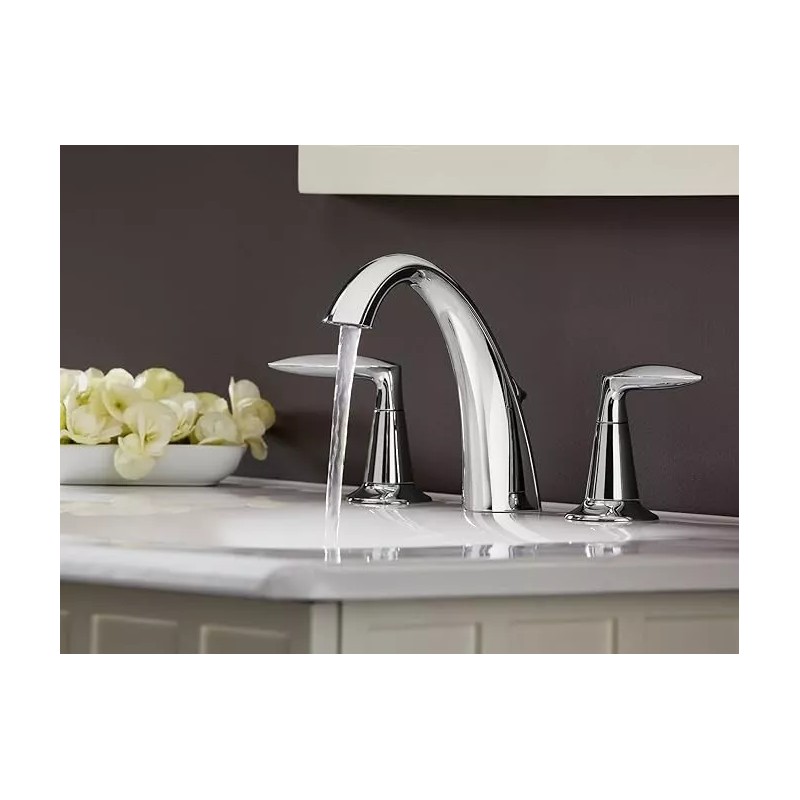 KOHLER K-45102-4-CP Alteo 2-Handle Widespread Bathroom Faucet Polished Chrome