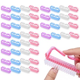 48pzs Cepillo para Uñas, Cepillo Limpiador de Uñas con Mango Ergonómico, Kit para el Cuidado de Uñas y Pies, Fácil de Usar, para Hombres y Mujeres (4 Colores, 12 Piezas De Cada Uno)
