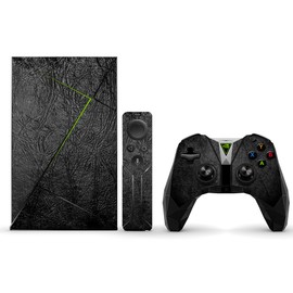 MightySkins Skin Compatible with NVIDIA Shield TV wrap Cover Sticker Skins Black Leather