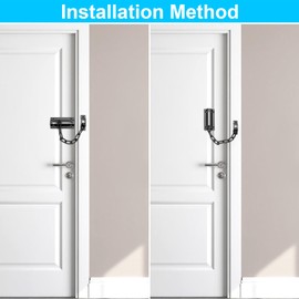 APOMOONS Pack of 2 Door Chain, Stainless Steel Security Chain, Door Chain Lock with Screws, Indoor Door Chain, Front Door, Door Security Chain, Door Chain Lock Anti-Theft Protection for Hotel Family