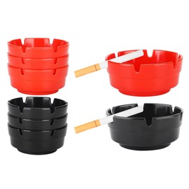 4" Ashtrays Assorted - Pack of 4ct (2 Black and 2 Red)