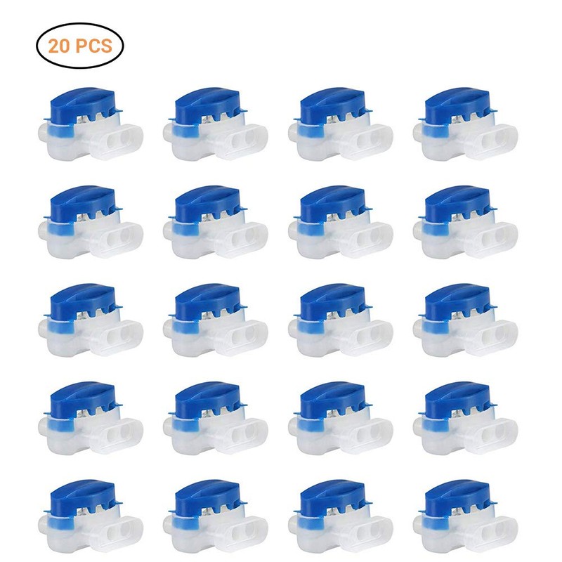 Wire Connector Terminals, 20 Pack 3 Wire Gel Filled Self