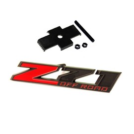 Yoaoo 1x OEM 5 Inches Grille Matte Z71 Off Road Emblems Badge 3D for Silverado 1500 2500Hd Sierra Suburban Colorado Black Red