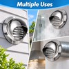 Stainless Steel Round Air Vent Grille – Wall & Ceiling