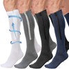 Men Zipper Compression Socks Colorful 20-30mmhg Compression Stockings Knee High