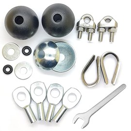 Profelinx Pulley Machine Cable Ball Stopper Replacement, Wearable Nylon Ball Stop for Cable Machine Gym Machine Smith Machine Weight Lifting Cable Ball Terminal (2 Ball-Sets)