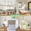 Battery Operated Pendant Lights 2 Pack,Rechargeable Pendant Light with Remote,Gold