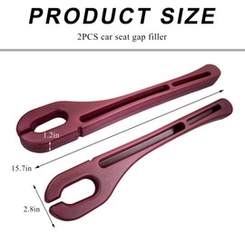 JUSTTOP 2 PCS Car Seat Gap Filler Organizer, Auto Seat Filler with Phone Holder Fill The Gap Between Seat & Console, Seat Gap Blocker Stop Thing from Dropping Fit Car Truck SUV (Red)