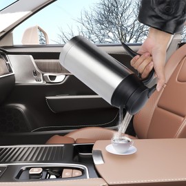 L-home Kettle 12 V, 750 ml 120 W Car Stainless Steel Kettle, for Long Distance Traffic Driving Camping Outdoors