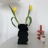 Flower Vase Modern Acrylic Decorative Unique Wavy Shape Vase for