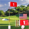 Detachable Golf Flagstick Set Backyard Outdoor Training No.1 Flag USA