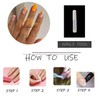 MISUD Press on Nails Short Square Fake Nails Glossy Glue