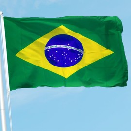 YUGGOTH Brazil Flag 3x5, Heavy Duty Outdoor, Double Sided, Nylon, Green, 36" x 6"
