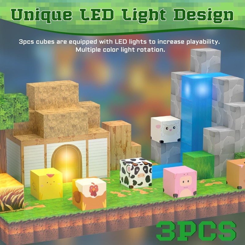 Magnetic Building Blocks, Pack of 138 Magnetic Building Blocks with