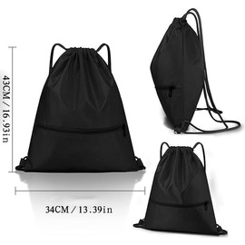 VJSSUJK Waterproof Drawstring Bag with Zipper Pocket - Unisex Gym Sports Travel Backpack for Australia Outdoor Swimming Yoga & Holiday Essentials