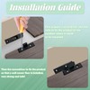 12 Set Black False Front Cabinet Clips Adjustable l Bracket