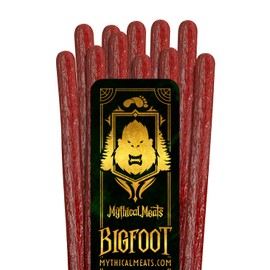 Mythical Meats Humanoid Flavor Bigfoot 12-Pack Snack Sticks – Peppered Elk and Beef – Dried & Dehydrated Meats Seasoned to Perfection – High Protein Snacks