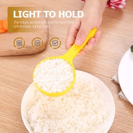 DOITOOL Round Rice Paddle Non Stick: 4pcs Rice Spoon Sushi Molds Serving Rice Spatula Food Serving Spoons No Scratch Rice Scoop for Kitchen Tableware Utensil