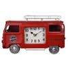 Widdop Hometime Red Metal Camper Van Mantel Clock - Vintage