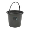 JVL 10 Litre Round Recycled Plastic Bucket, Grey