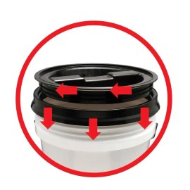 2 Black Paint Bucket Lid, Fits 5 Gal and 3/3.5 Gal Buckets, Air Tight Leak Proof