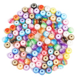 Naler 300pcs Multi-Coloured Acrylic Round Beads Charms for Bracelet Necklace Earrings DIY Jewellery Making -- 8mm
