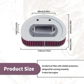TIANYAN Motorcycle Air Filter 29462-99 1011-4208 Compatible with Harley Road King EFI FLHRI 2000 2001 Electra Glide Ultra Classic EFI FLHTCUI 1999 2000 2001 Road Glide EFI FLTRI 1999 2000 2001