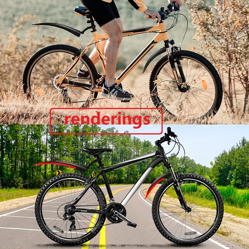 Fat-Cattie Bike Fender Set,Adjustable Road Mountain Bike Bicycle Cycling Tire