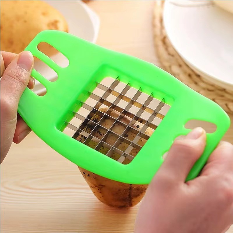 French Fries Potato Cutter for Home Kitchen – Multifunction Metal