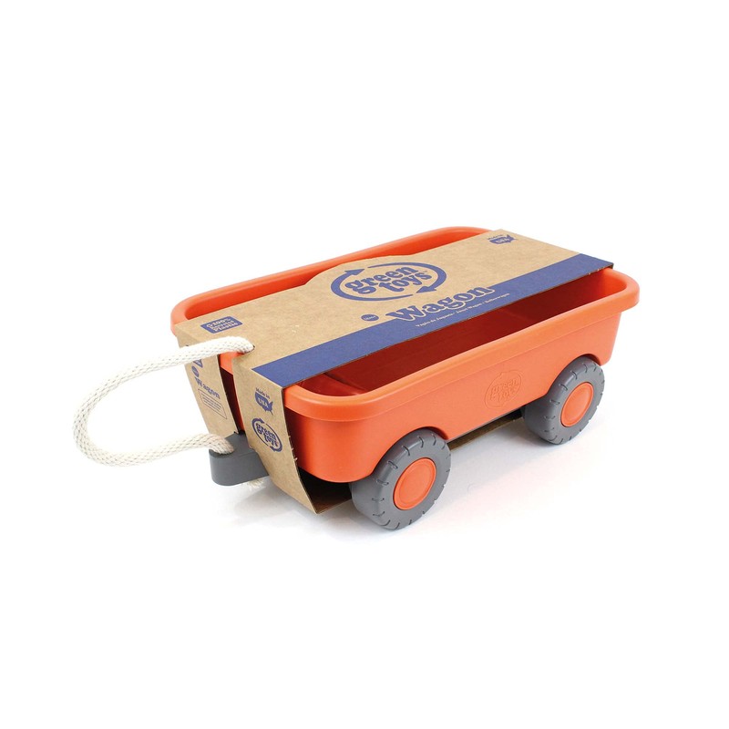 Green Toys Wagon, Orange - Pretend Play, Motor Skills, Kids