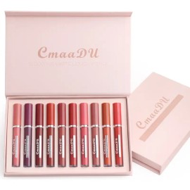 Set Cmaadu 10 Labiales Mate, Impermeable Y Duradero