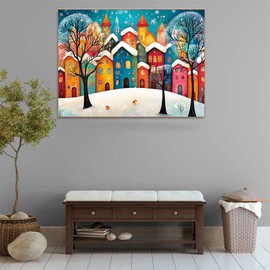 500 Piece Puzzles for Adults Snow Fairy Tale Town 20.5 x 15 Inch 500 Piece Jigsaw Puzzles for Kids Adults Puzzles 500 Pieces for Adults Holiday Educational Challenge Toy