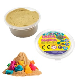 BullTek Natural Magic Sand 75g for Children – Creative Magic Sand Sensory Play Set – Easy to Model, No Dry, Perfect for Arts and Educational Gifts (Brown)