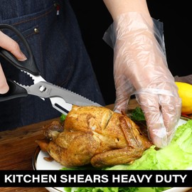 Kitchen Scissors Come Apart Kitchen Shears Premium Stainless Steel Scissors for Food Heavy Duty Shears for Chicken Bone Nutcracker Bottle Can Opener 01