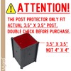 Myard PS446-B 4x4x6 Inches Post Protector with Screws, Inner Size