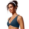 CRZ YOGA Womens V Neck Bikini Tops Twist Front Bathing