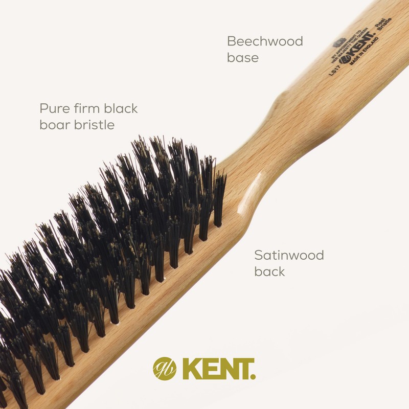 Kent Narrow, Black Bristle Brush - LS17 (PACK OF 1)