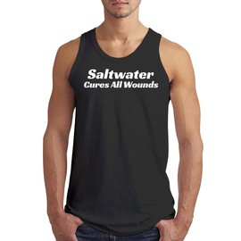 Saltwater Cures All Wounds - Men’s Soft Tank Top – Comfortable Everyday Fit CP05 Black