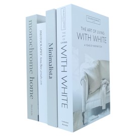 4PC Decorative Books, Faux Books for Decoration - Decorative Book for Home Decor Aesthetic Chic Fake Book for Coffee Table Décor Bookshelf Living Room Office Bedroom