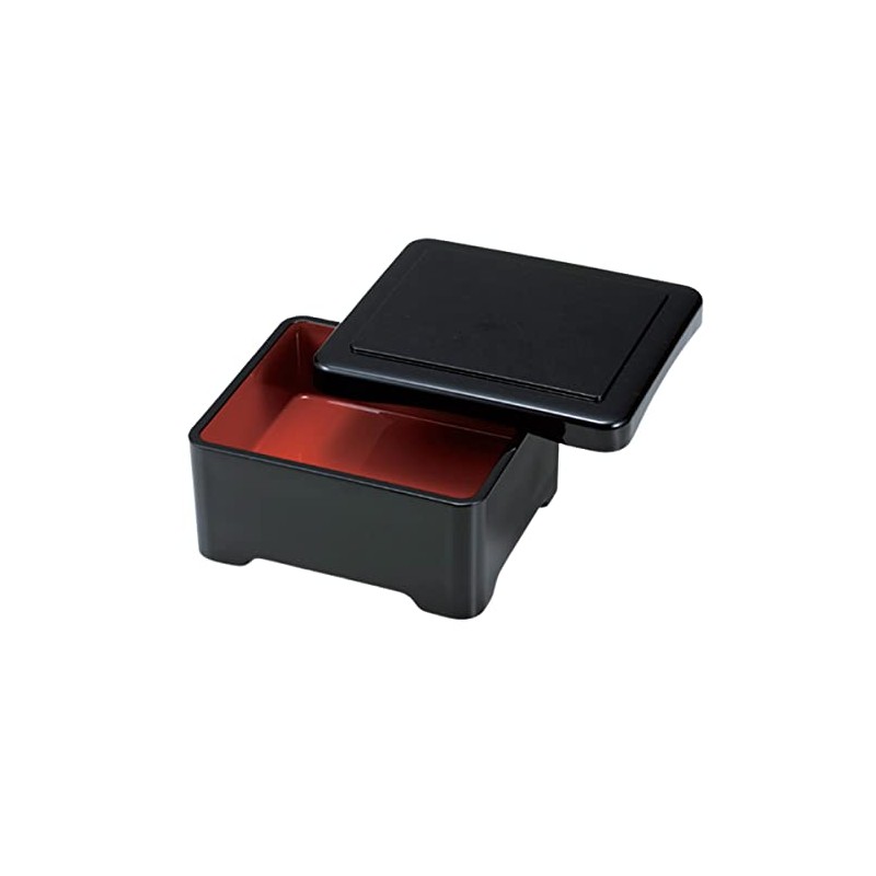 J-kitchens Don Heavy Elephant Foot Bowl Heavy Black Vermilion Lacquer