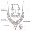Jewelry Set for Women, Statement Necklace Dangle Earrings Bracelet Ring,