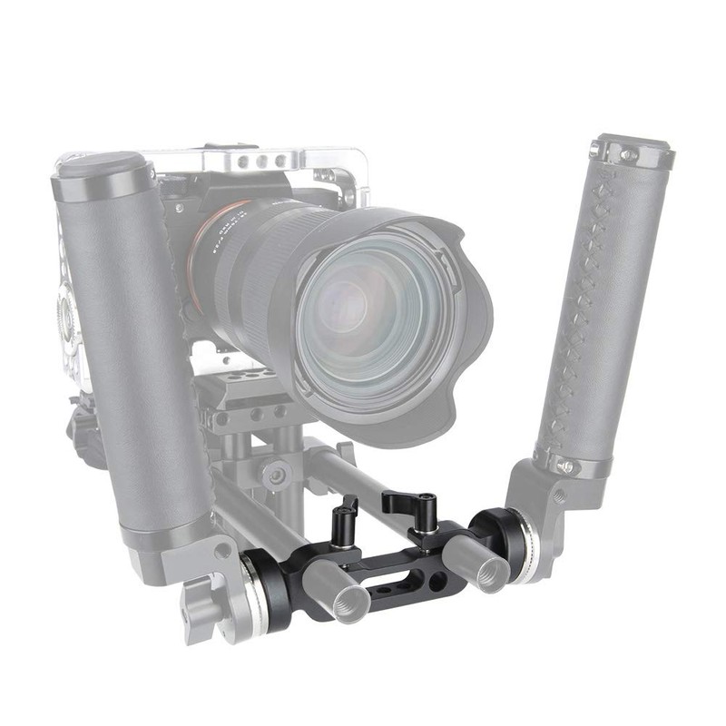 NICEYRIG 15mm Dual Rod Clamp with Rosette for ARRI Standard(M6