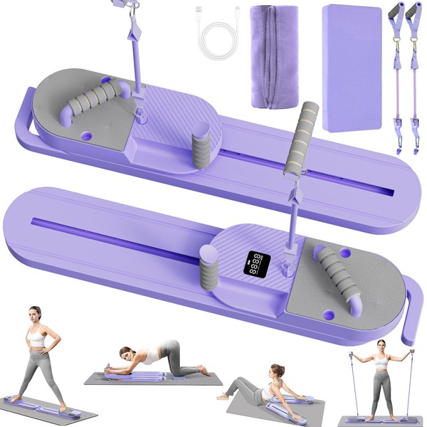 iFaveorr Pilates Board with Auto-Rebound Resistance, 7-in-1 Fitness Board &