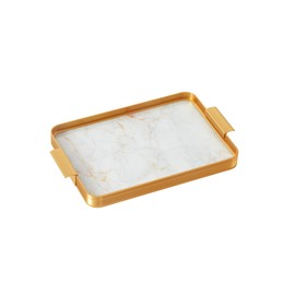 Pampa Bay Rectangular Tray with Handles, Tango, Kitchen, Gift, 15.5 x 10.5 x 1.5, TAN8012WG
