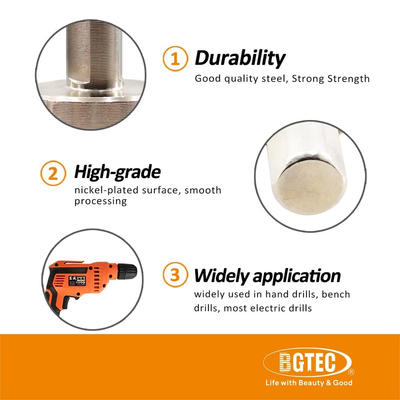 BGTEC Core Drill Bit Adapter, 2pcs M14 Thread to Triangle