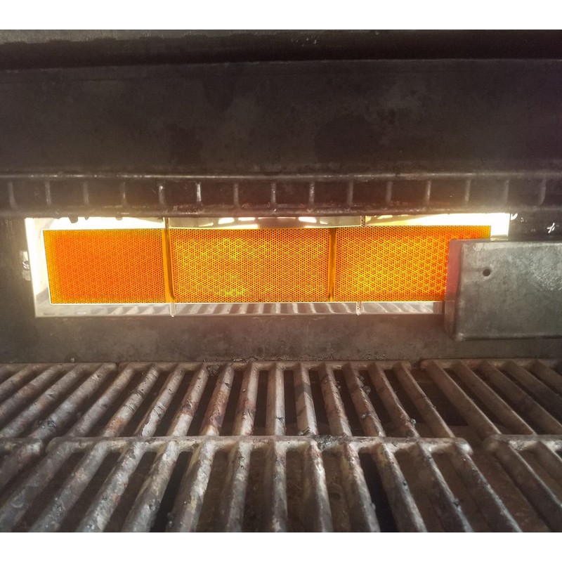 GRILLJOB Ceramic Infrared Rear Rotisserie Burner Replacement 304 Stainless Steel
