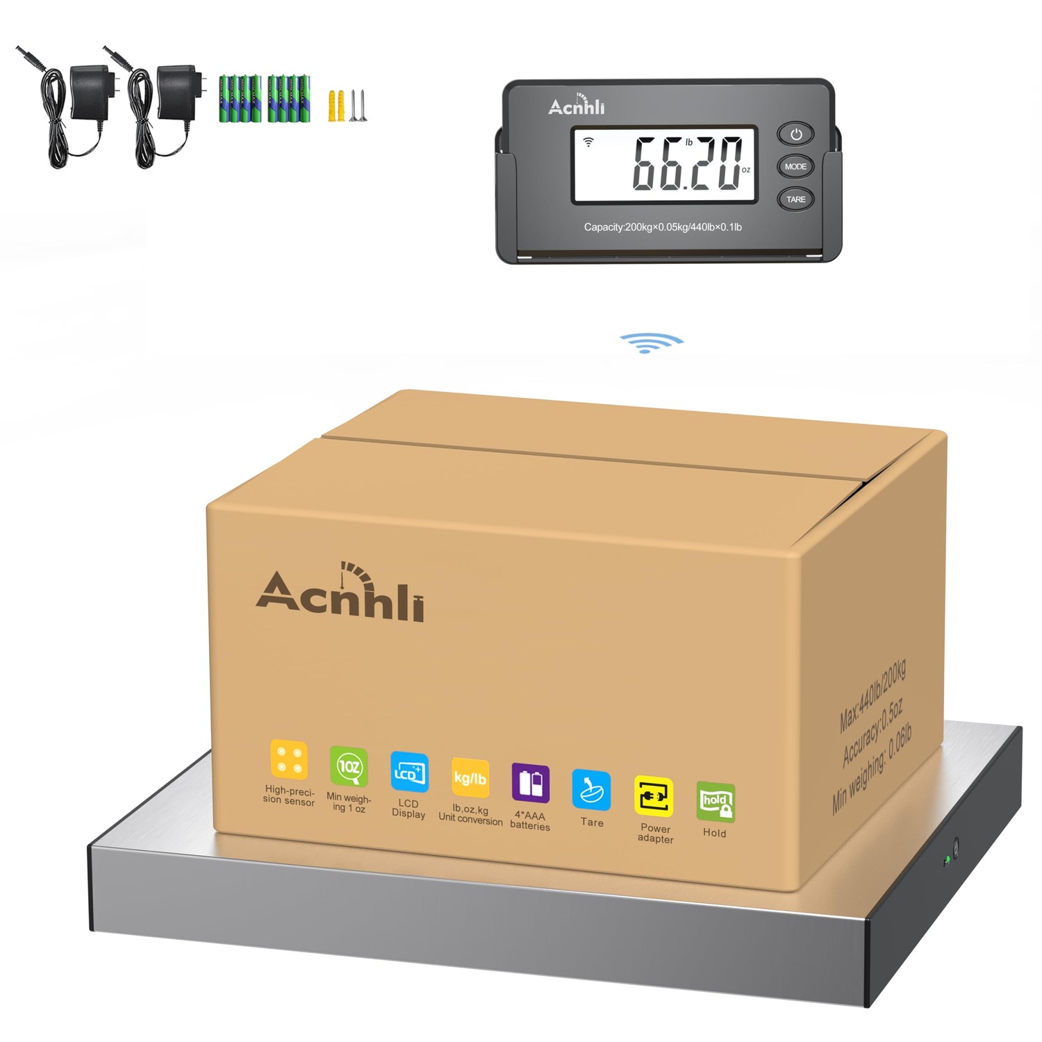 ACNHLI Transportation Scale Smart Digital Postal Scale,440 lb Heavy ...